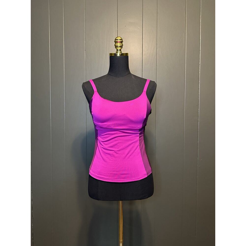 Athleta Sz 32B/C Coastline Vibrant Fuchsia Bra Cup Tankini Top